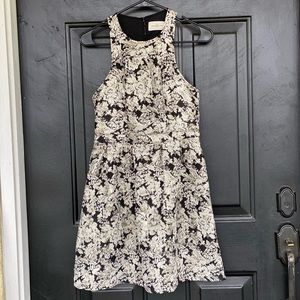 Abercrombie & Fitch Metallic Floral Damask Party Dress